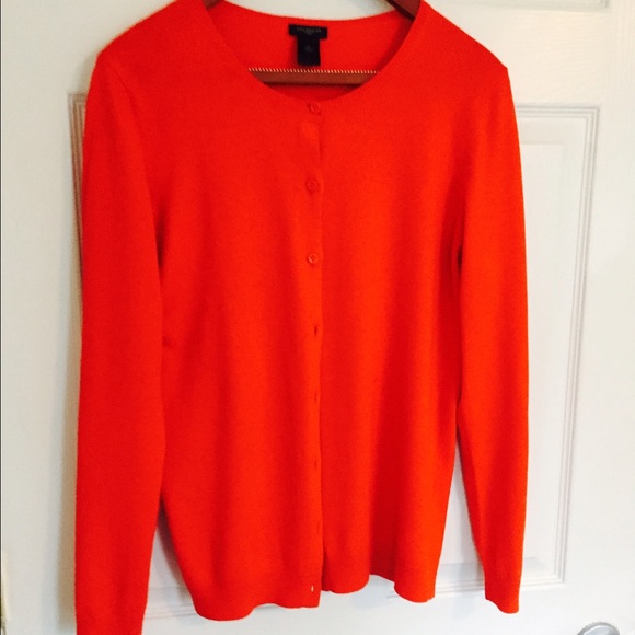 Orange/red Ann Taylor cardigan
