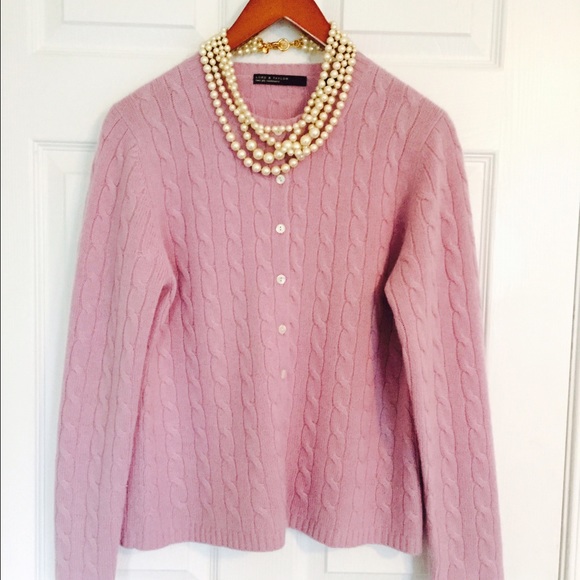 Gorgeous lilac double ply cashmere cardigan