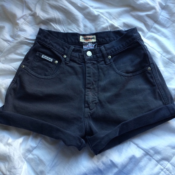 Guess Navy Denim Shorts