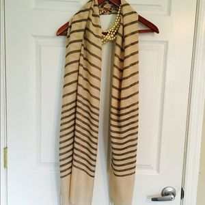 Black and Tan striped scarf.