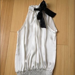 Ivory keyhole blouse