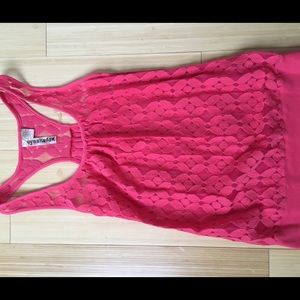 Lace racerback tank top