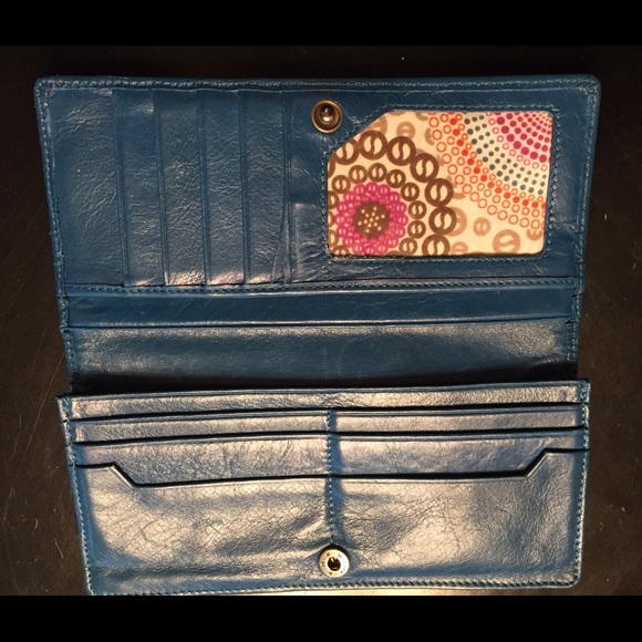 Latico blue leather wallet