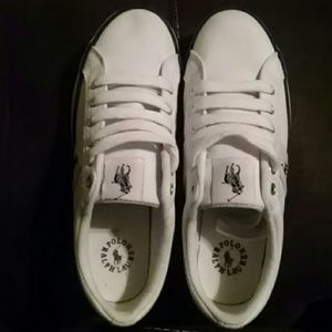 Ralph Lauren Polo White Canvas Shoes