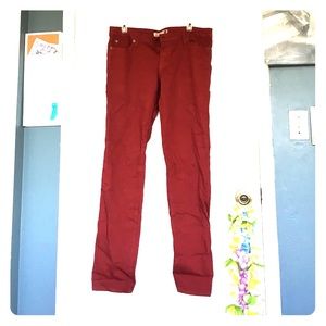GJG dark red skinny jeans size 13