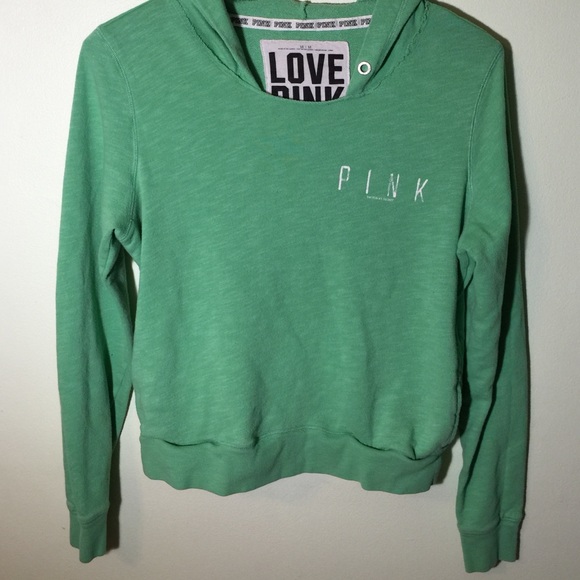 PINK Hoodie - Green - M