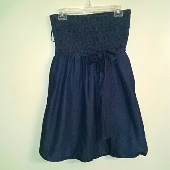 Denim Bubble Bottom Dress