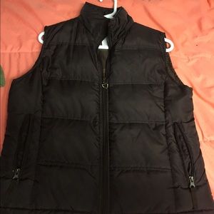 Brown puffer vest
