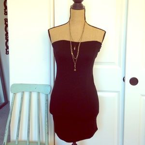NWT black strapless mini dress