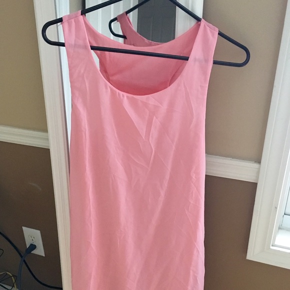 Light pink bow back dress