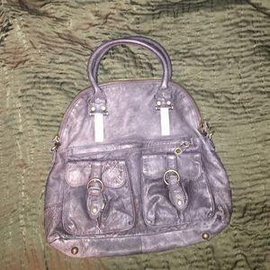 Liebeskind soft leather slate blue/grey bag.