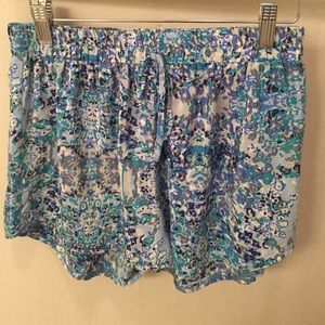 Tolani silk printed shorts size M