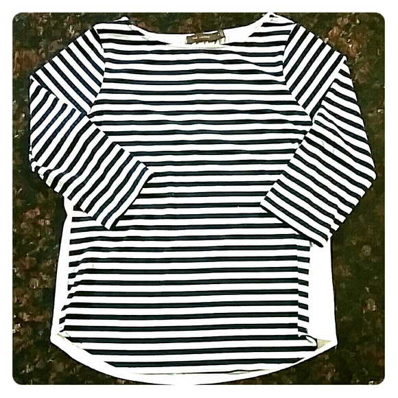The Limited medium blouse Navy and white