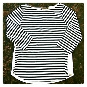 The Limited medium blouse Navy and white