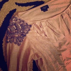 Anthropologie fancy shoulder top