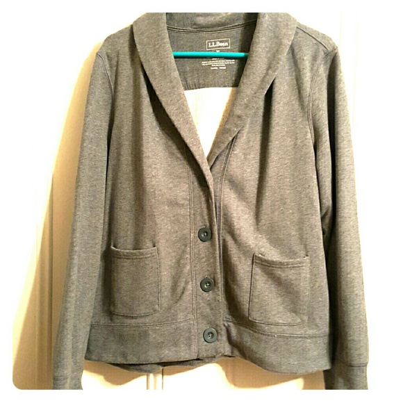 L.L. Bean Jackets & Blazers - LL BEAN Gray XL Cotton Jacket/Blazer, Gently Worn