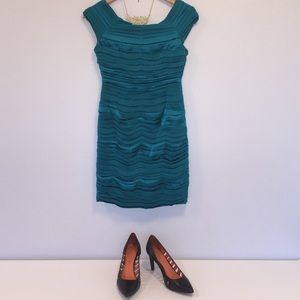 Gorgeous Teal Alice + Olivia Silk Dress