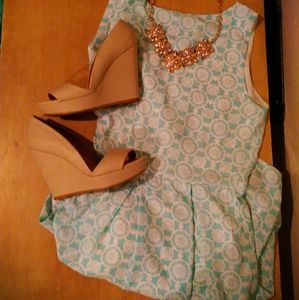 Super cute nude wedges!