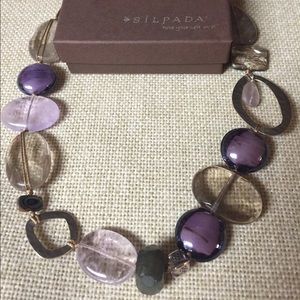Silpada violet and Sterling Silver necklace