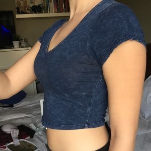 Blue Crop Top