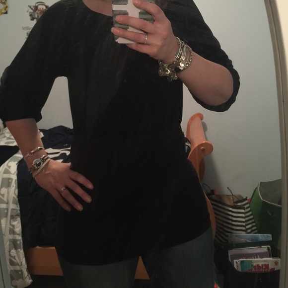 🎉Black shape fx top