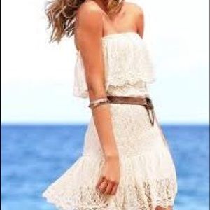VICTORIA'S SECRET Strapless Lace Dress
