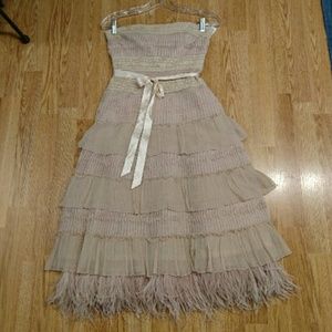 SOLD! BCBGMaxazria champagne dress NWT