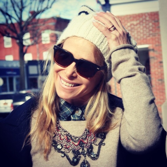 Eugenia Kim ivory cable knit beanie