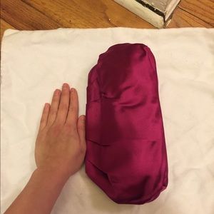 J Crew Silk clutch in Fushia