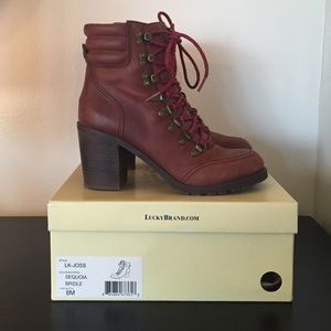 Lucky Brand "Joss" boot. Brown. Size 8