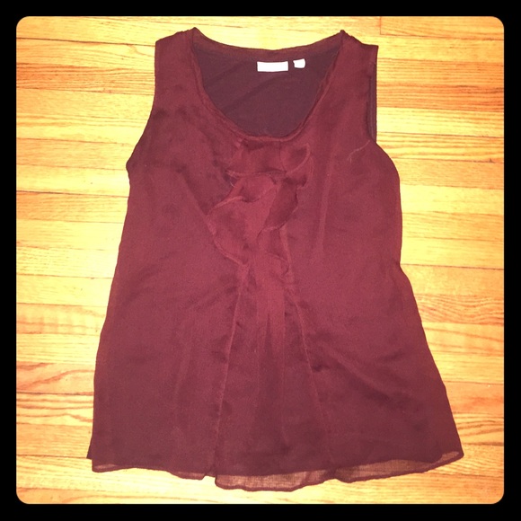 Maroon sleeveless top