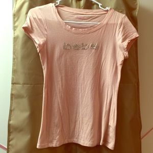 Small blush pink Bebe t-shirt