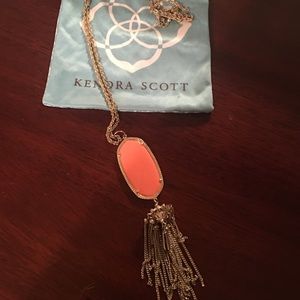 Kendra Scott coral Rayne long necklace