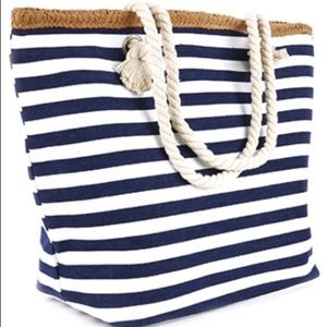 Stripe beach tote bag