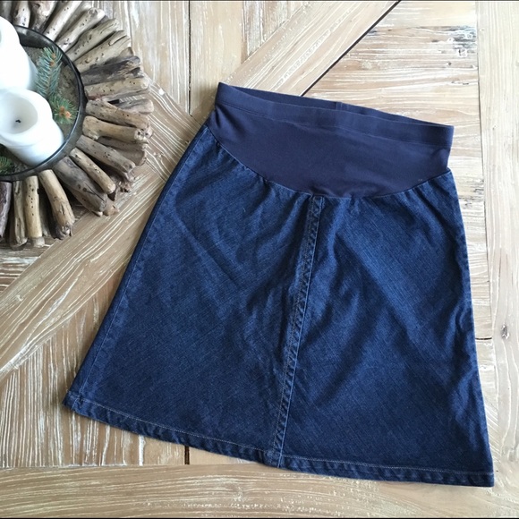 Denim maternity skirt