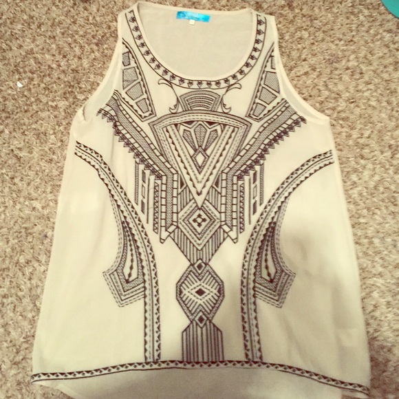 Francesca's Tank With Black Detail Large