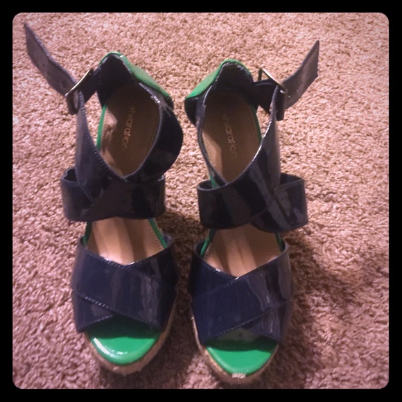 Shoes - NEW BLUE WEDGES