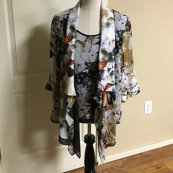 2-Piece Versatile Jacket with Matching Top - Picture 3 of 5