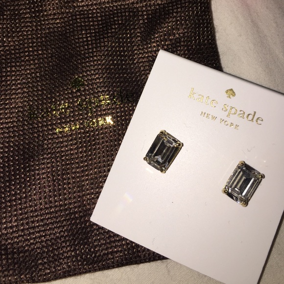 Kate Spade crystal clear earrings