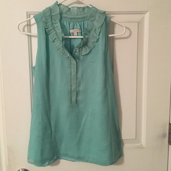 J Crew ruffle tank