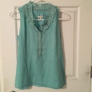 J Crew ruffle tank