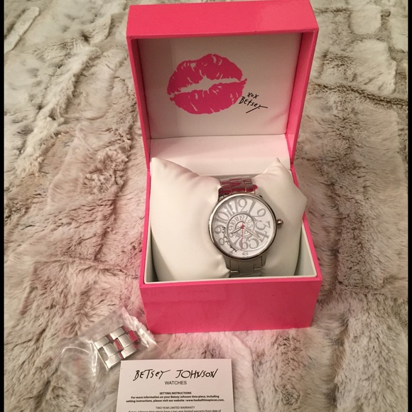 ON HOLD! Betsey Johnson Silver link watch