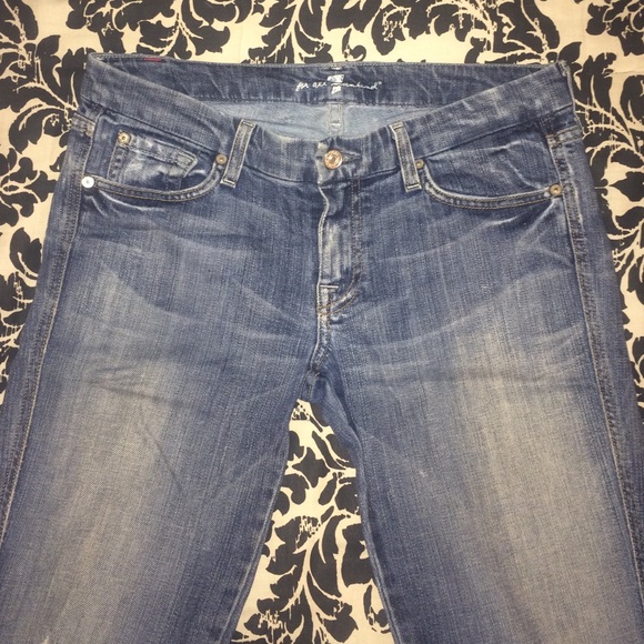 Seven for All Mankind Ripped Denim Light Blue Wash