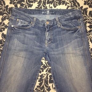 Seven for All Mankind Ripped Denim Light Blue Wash