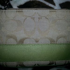 Coach Wristlet Lime Green NWOT