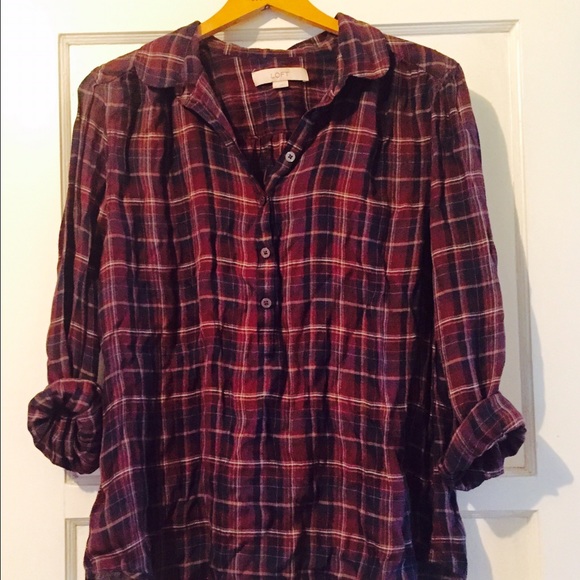 LOFT Tops - LOFT | Plaid Top