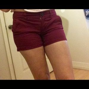 Cute burgundy shorts from American eagle