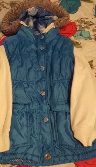 2 pieces blue hoodie jacket
