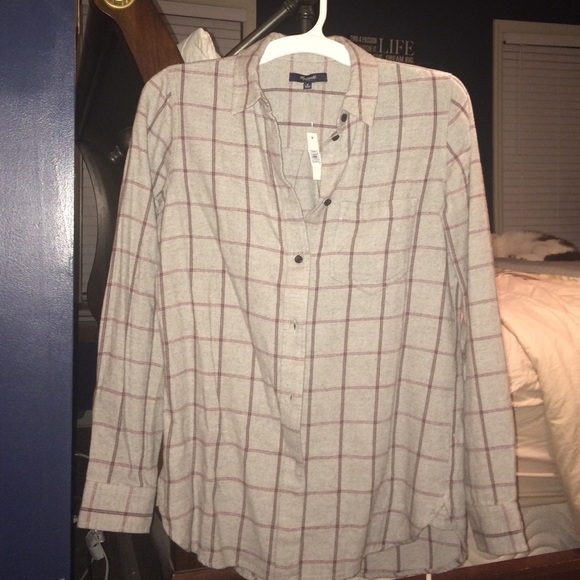 Madewell button up flannel shirt