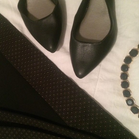 Xhilaration Shoes - Black Pointed Toe Flats